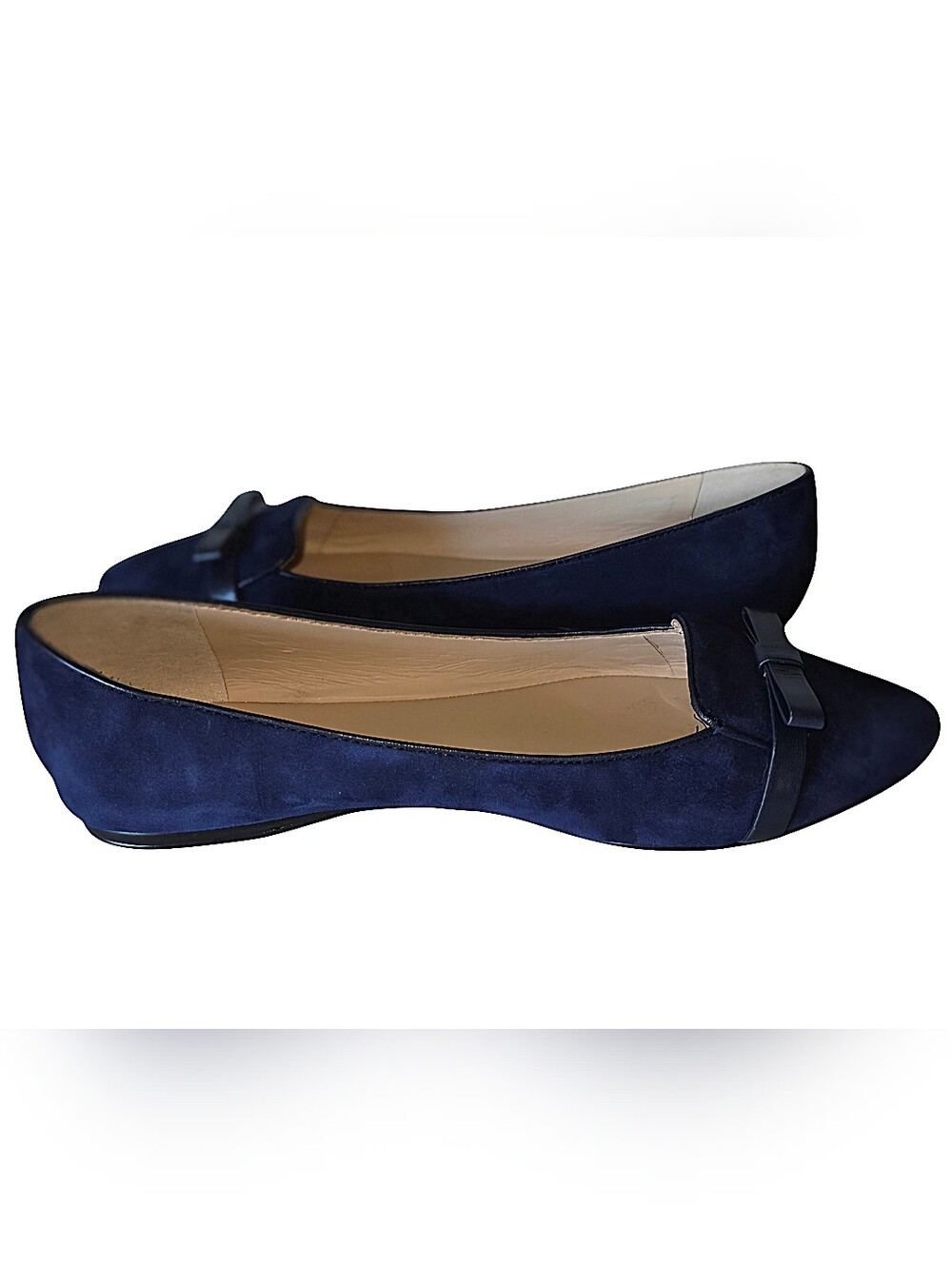 Nine West Saxiphone Suede Ballet Flat Navy 7M
